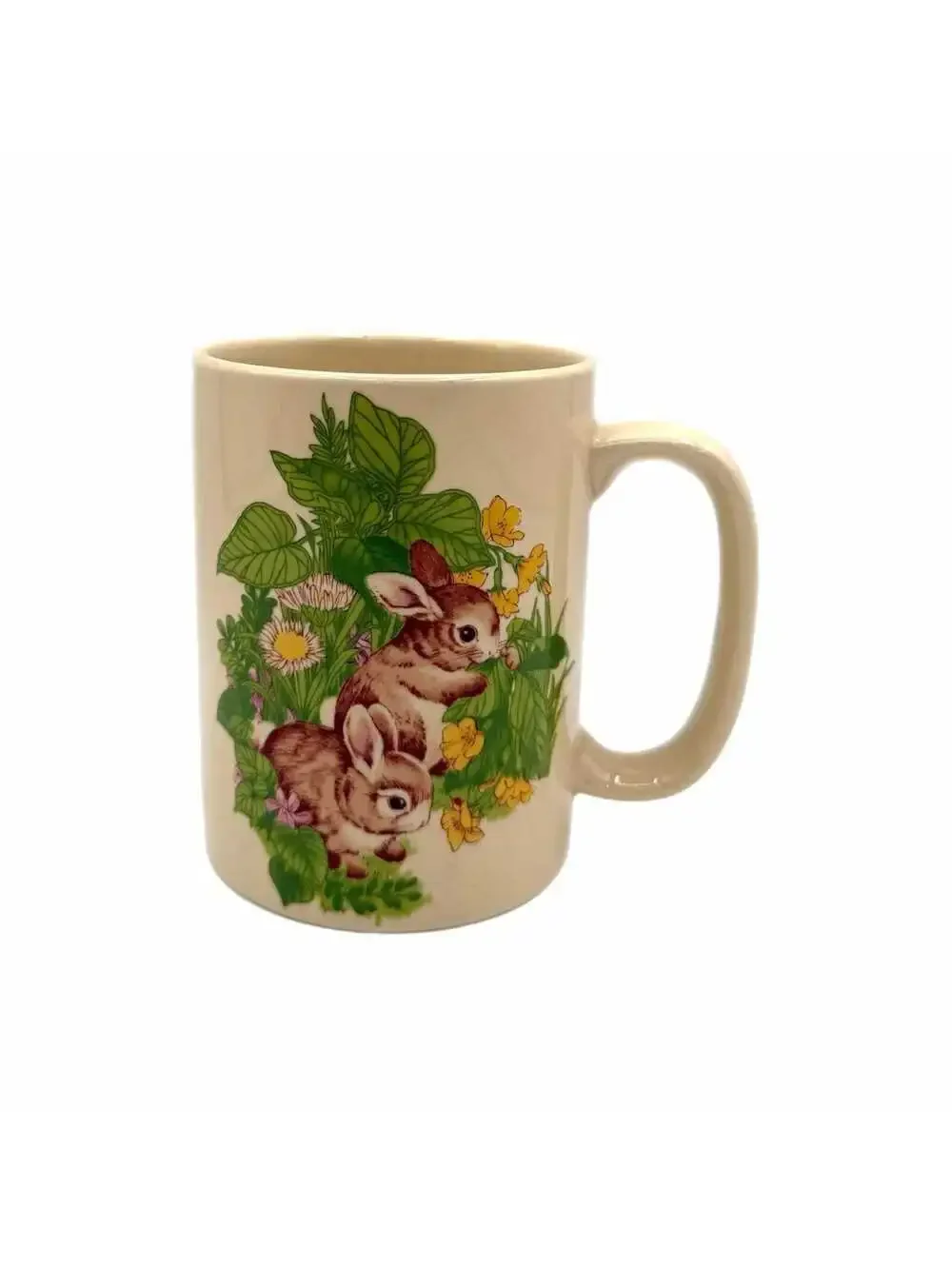 Vintage Otagiri Japan Cream-Colored Rabbit Ceramic Coffee Mug - Cottagecore